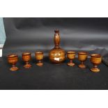 A 20th century studio pottery set compri