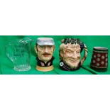 Two Royal Doulton character toby jugs on