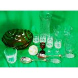 A group lot of glass ware to include stu