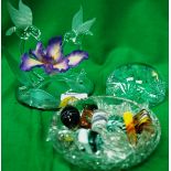 A group of glass items to include a swee