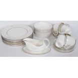 A Royal Doulton Simplicity pattern part dinner / tea service comprising dinner plates,cups, saucers,