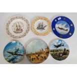 A small quantity of assorted collectors plates to include warplanes, ships etc.