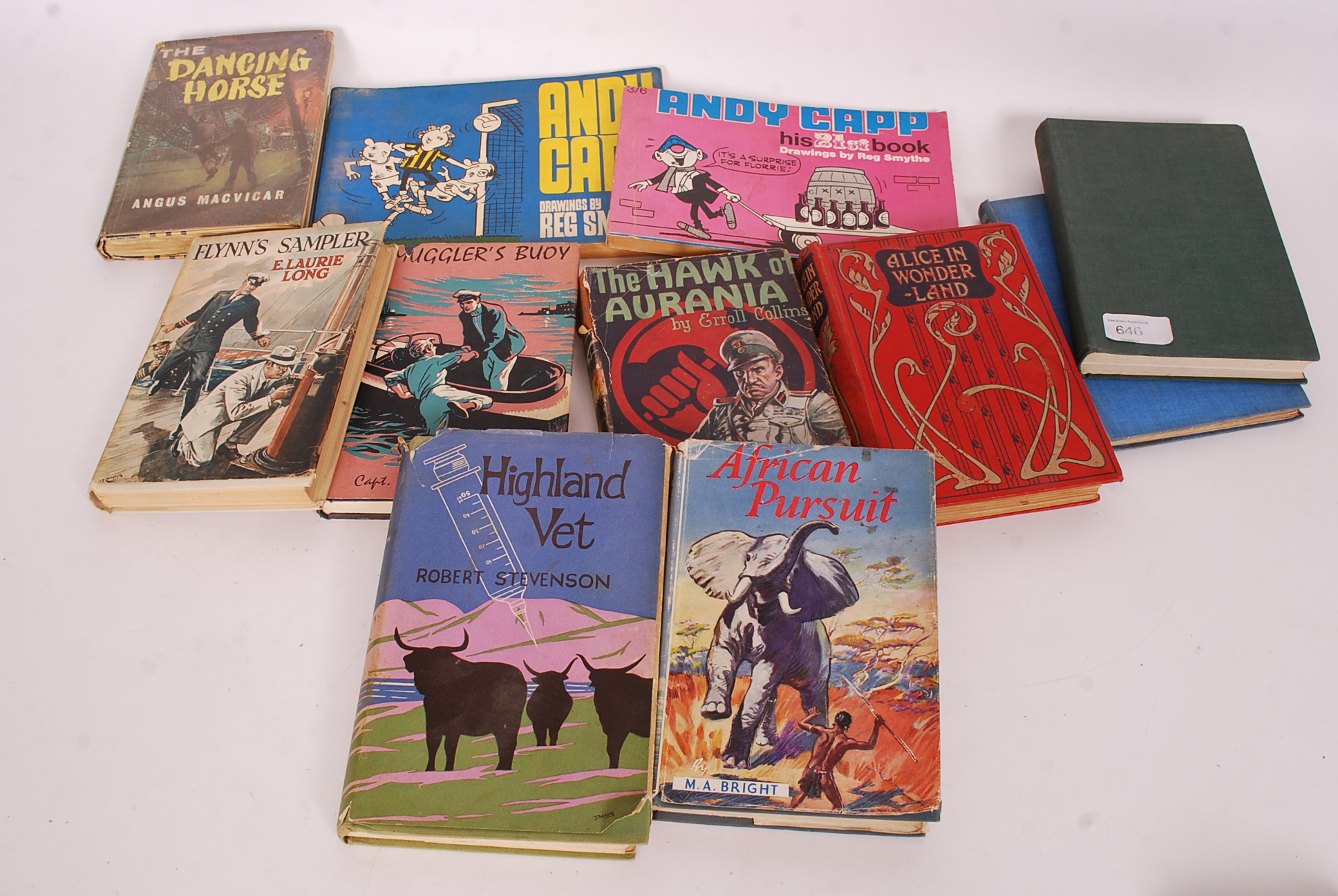 A collection of mid 20th century fictional hardback books,