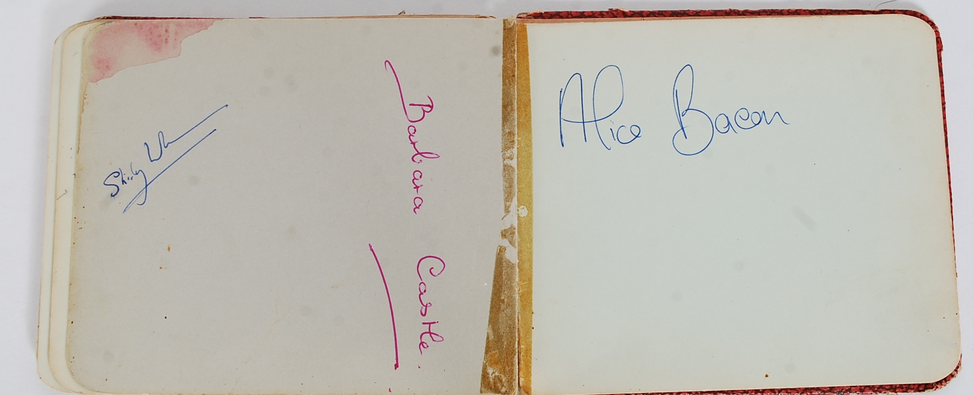 AUTOGRAPH BOOK; A good vintage autograph book, near-filled with celebrities and politicians. - Image 2 of 7