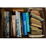 A box of history books - some vintage - mostly relating to Piloting / aircraft / military aircraft