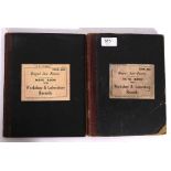 Two Royal Air Force note books for Titled Workshop and Laboratory Records by S.