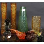 A collection of studio glass to include Whitefriars style, Caithness, paper weights etc.