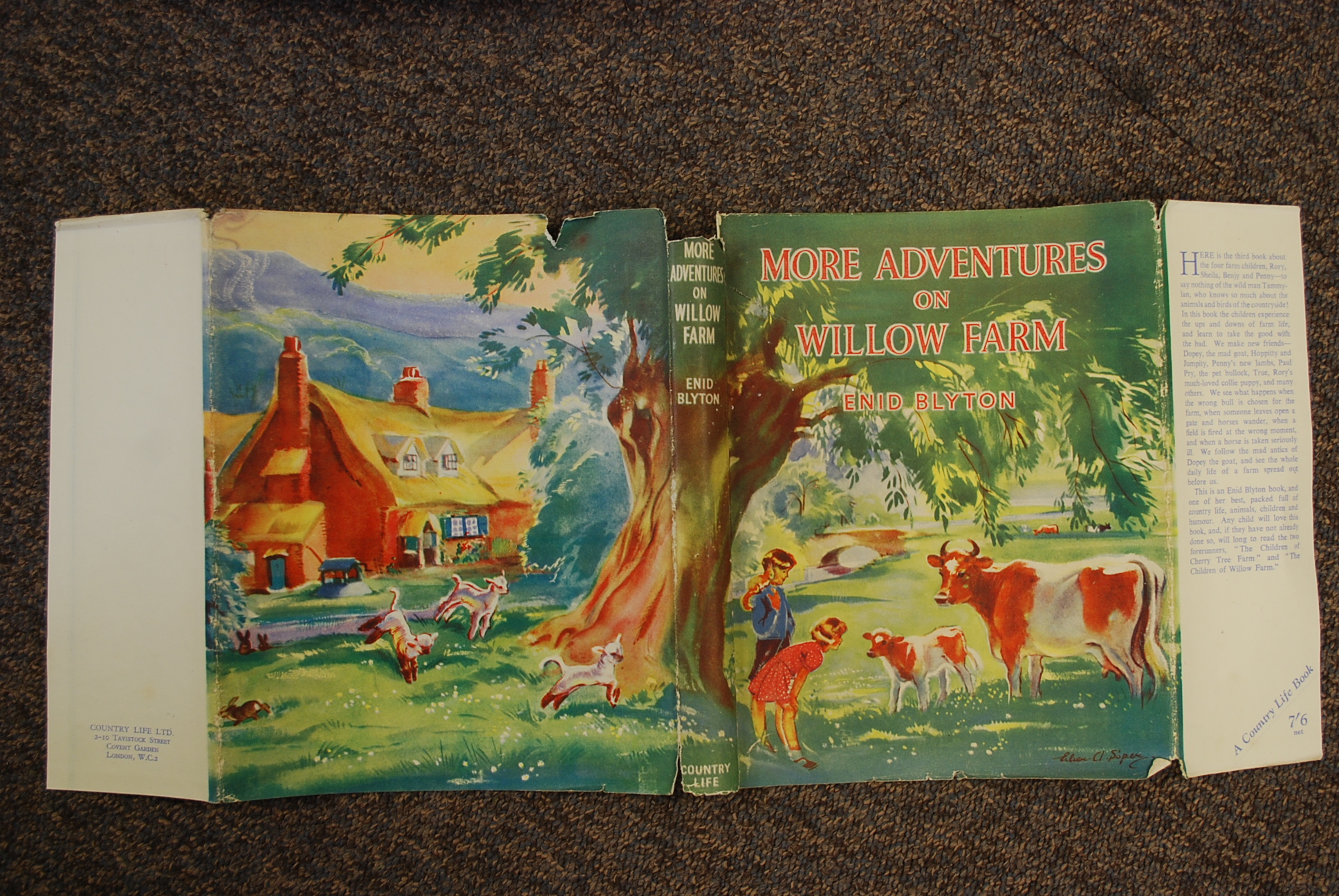 A collection of 4x vintage childrens books to include 3x Enid Blytons; Children Of Cherry Tree Farm, - Image 7 of 7