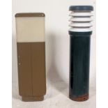 A 1970's rare plastic upright exterior bollard light - driveway light in two tone colours,