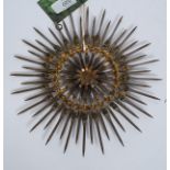 An unusual early 20th century wall hanging / centrepiece made from spikes / nails,