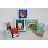 A collection of Disney and Winnie The Pooh boxed ornaments to include Royal Doulton plate,