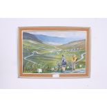 STUCKEY, P ; The Healy PAss, Southern Ireland. Painting. Titled to rear.