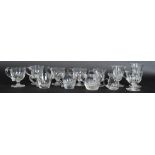 A collection of cut glass Jelly and Custard glasses dating from the late 19th / early 20th century