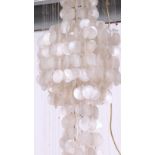 A 1970's large shell chandelier,