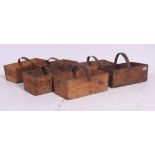 A collection of six vintage field workers trugs,