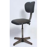 A good vintage industrial Evertaut machinists four legged work chair / stool.