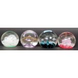 A collection of Selkirk, Scotland glass paperweights to include Sovereign 54/500 1986,