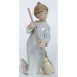 A Lladro figurine ' Sweep Away The Cloud ' Model No 5726 impressed factory marks to base,