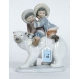 A Lladro figurine ' Eskimo Riders ' Bearing impressed model  No 5353 with blue stamp to base.