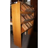 A 20th century lightwood beechwood library bookcase.