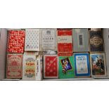 A quantity of assorted vintage playing card sets.