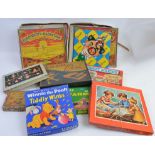 VINTAGE GAMES; A good selection of Edwardian and later toys and games to include Loom Box,