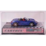 CATRIX; Original Cartrix 0202-A Porsche Boxter Cabrio Zenit Blue Scalextric style slot racing car,