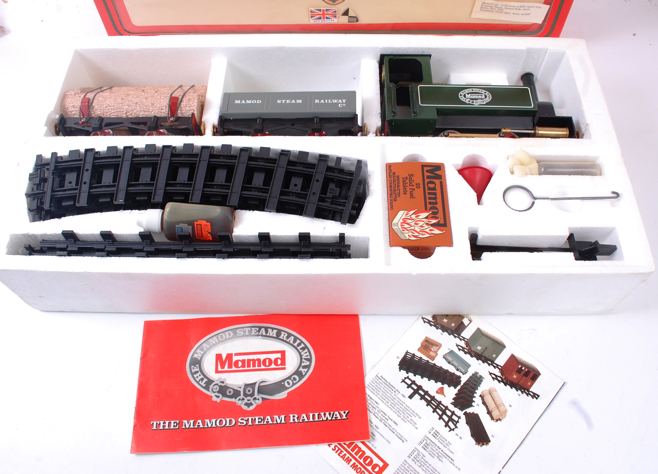MAMOD; An original Mamod Live Steam boxed RS1 railway trainset Log Loader. - Image 2 of 6