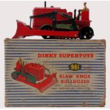 DINKY; An original vintage Dinky diecast model 961 Blaw Knox Bulldozer,