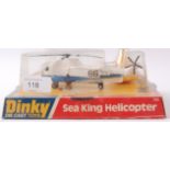 DINKY; An original Dinky 724 boxed diecast helicopter Sea King aircraft.