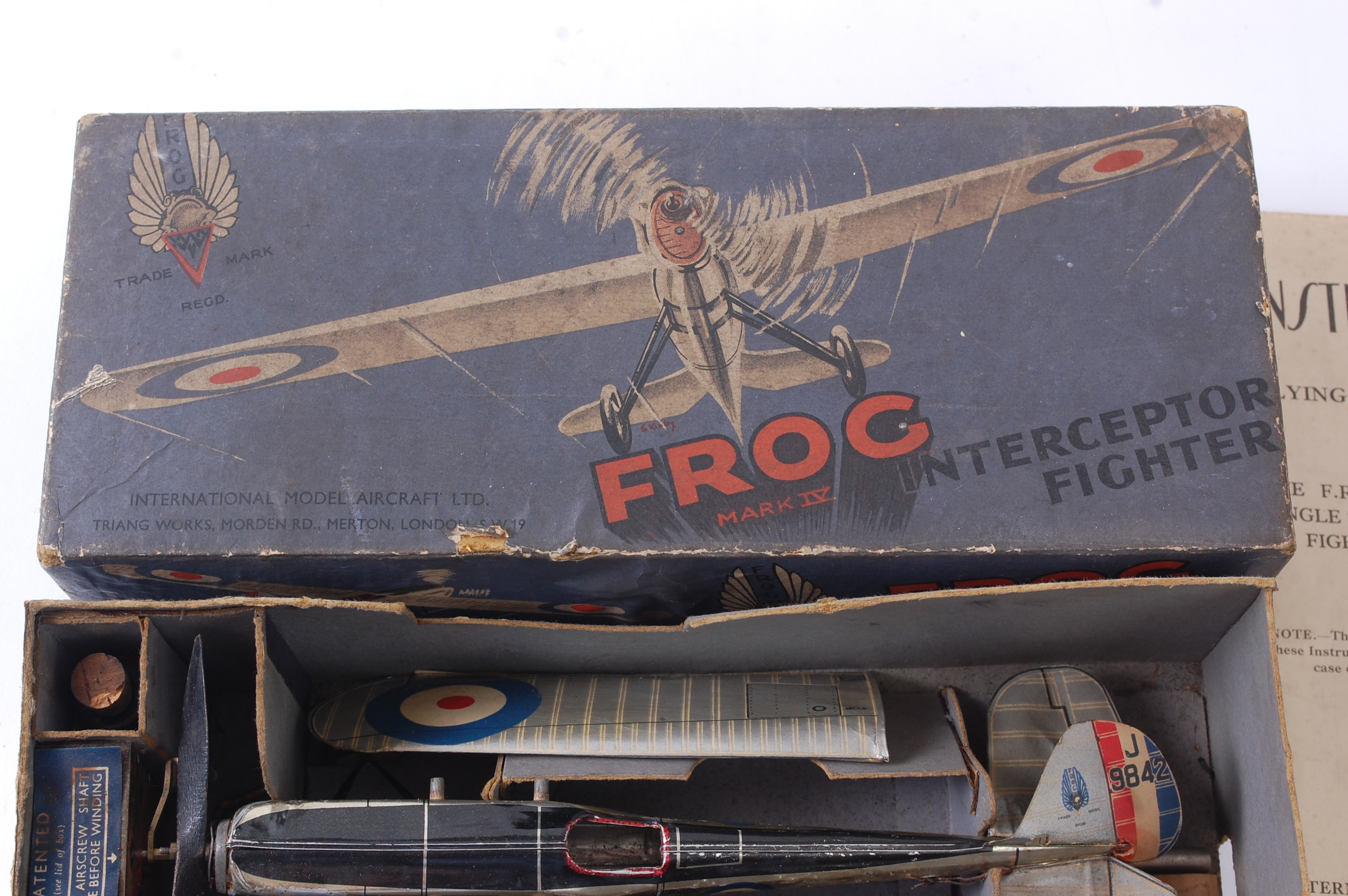 FROG INTERCEPTOR; A fantastic original Frog Intercepter MkIV Fighter model plane. - Image 4 of 4