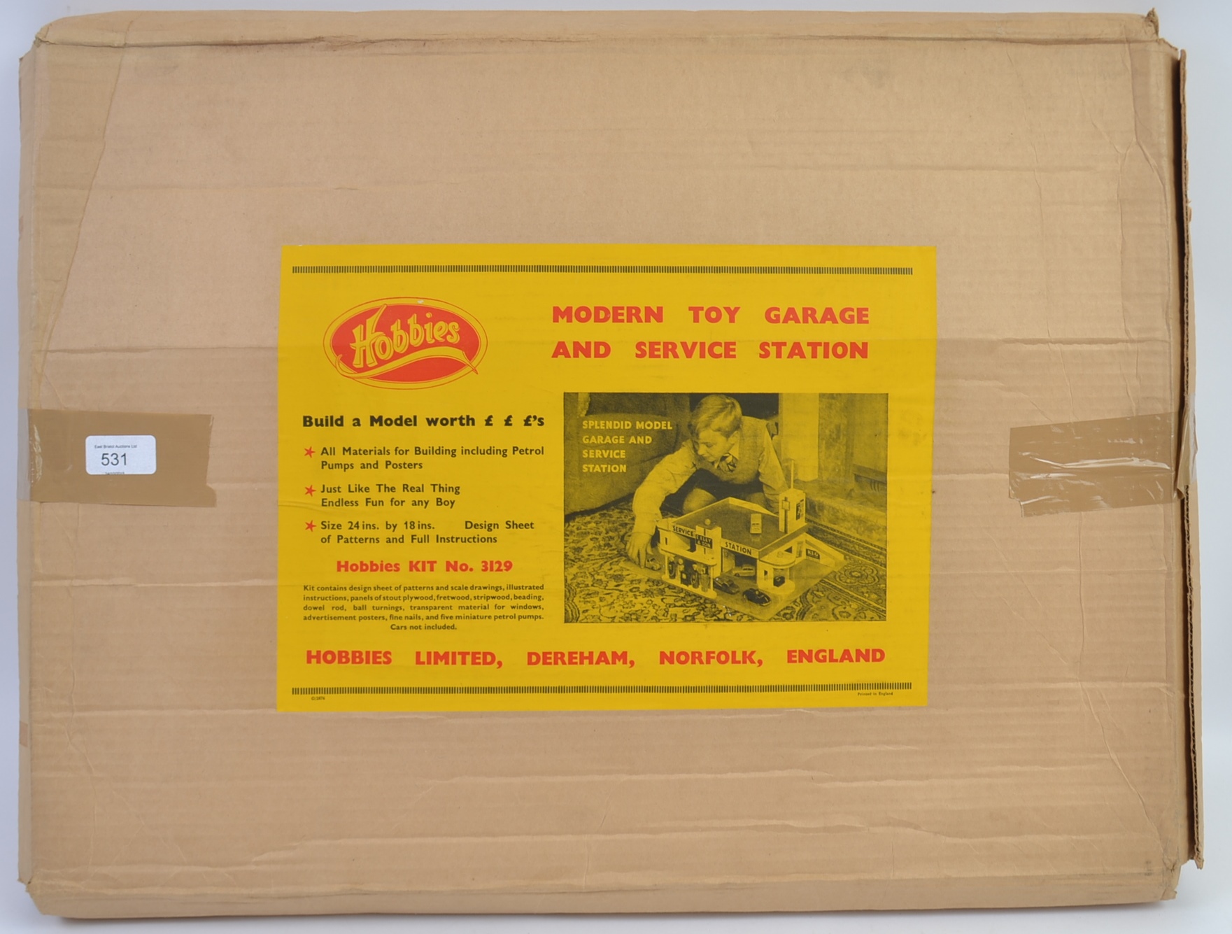 HOBBIES; An original vintage Hobbies ' Modern Toy Garage & Service Station ,