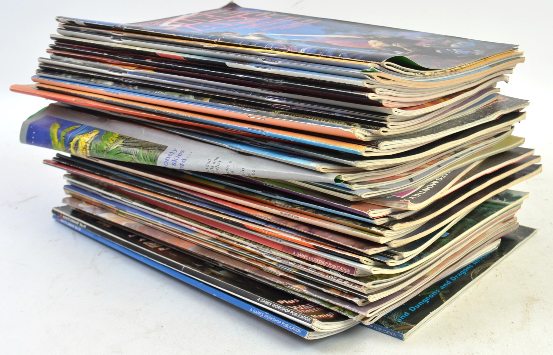 WHITE DWARF; A collection of 40+ vintage White Dwarf Role Playing Games magazines.