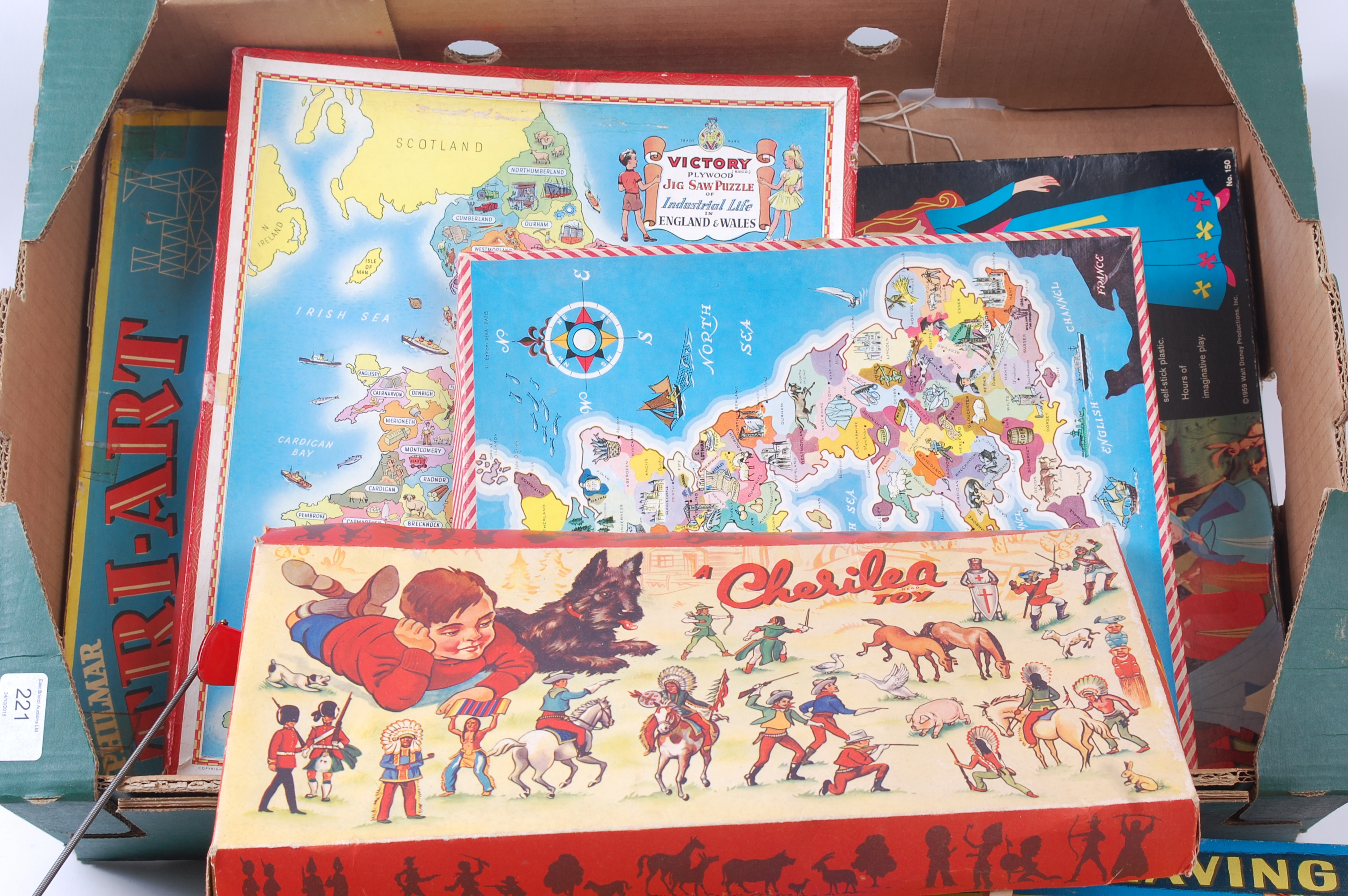 VINTAGE TOYS & GAMES; A box of assorted Edwardian and later toys and games, - Image 2 of 5