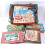 VINTAGE TOYS & GAMES; A box of assorted Edwardian and later toys and games,