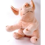 STEIFF; Original large plush Steiff Pig / Piglet. Original button to ear - product number 105364.