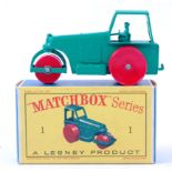 MATCHBOX LESNEY; An original vintage diecast model Matchbox Lesney No. 1 Diesel Road Roller.