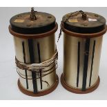 A pair of vintage 1970's cylindrical MODEL JR149 loudspeaker system Hi-Fi speakers complete with