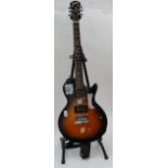 A Gibson Special model Epiphone electric guitar in classic colours complete with the strap having
