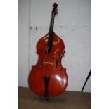 A good 3/4 sized double bass musical instrument complete with the carry case.