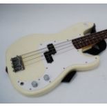 A 20th century Squire bass guitar with O