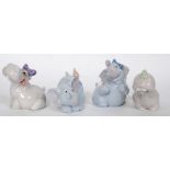 A collection of Nao figurines, 4 in tota