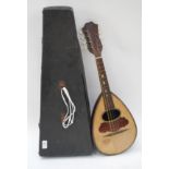 An early 20th century pear shaped bowl back mandolin ( Musical Instrument )  impressed mark