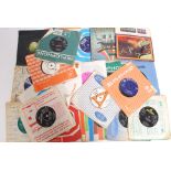 A collection of 45rpm vinyl records to include The Beatles, The Magical Mystery Tour,