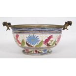 A Victorian ceramic salad bowl,