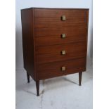 A retro 1970's teak wood chest of drawers,