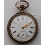 A continental silver ( 800 ) marked gentlemans pocket watch.