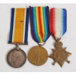 A World War One medal group of 3 to include the 1914 Star with and British War Medal and Victory