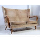 An original 1950's Vintage Howard Keith Two Seat Sofa Settee.