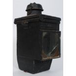 A Welch Patent  S 35 rectangular Copper Top single clear lens Railway signals Lamp by Lamp